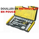 COFFRET 1/2 DOUILLES EN METRIQUE ET EN POUCE 